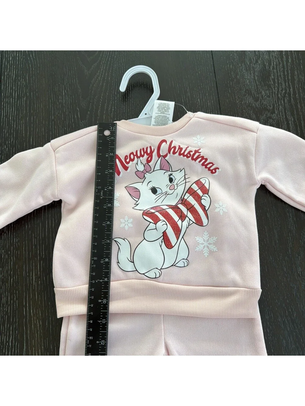 Disney Aristocats - Pink Meowy Christmas Baby Sweater Set-12M